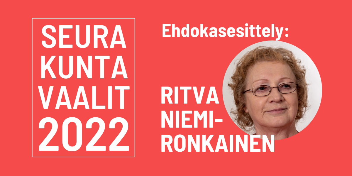 Seurakuntavaalit 2022: esittelyssä Ritva Niemi-Ronkainen